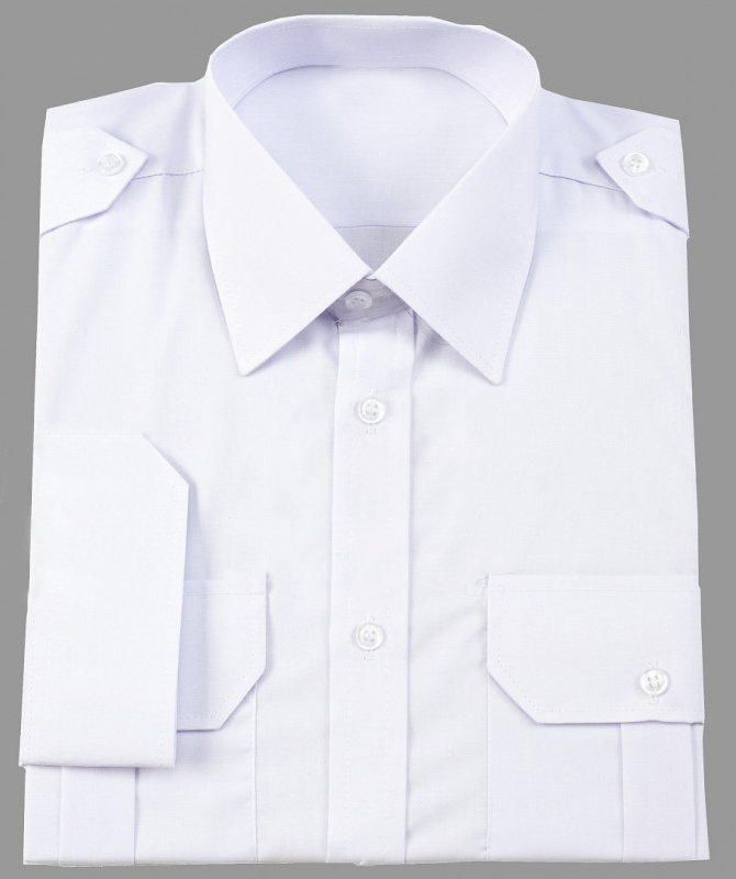 Koszula policyjna biała - długi rękaw